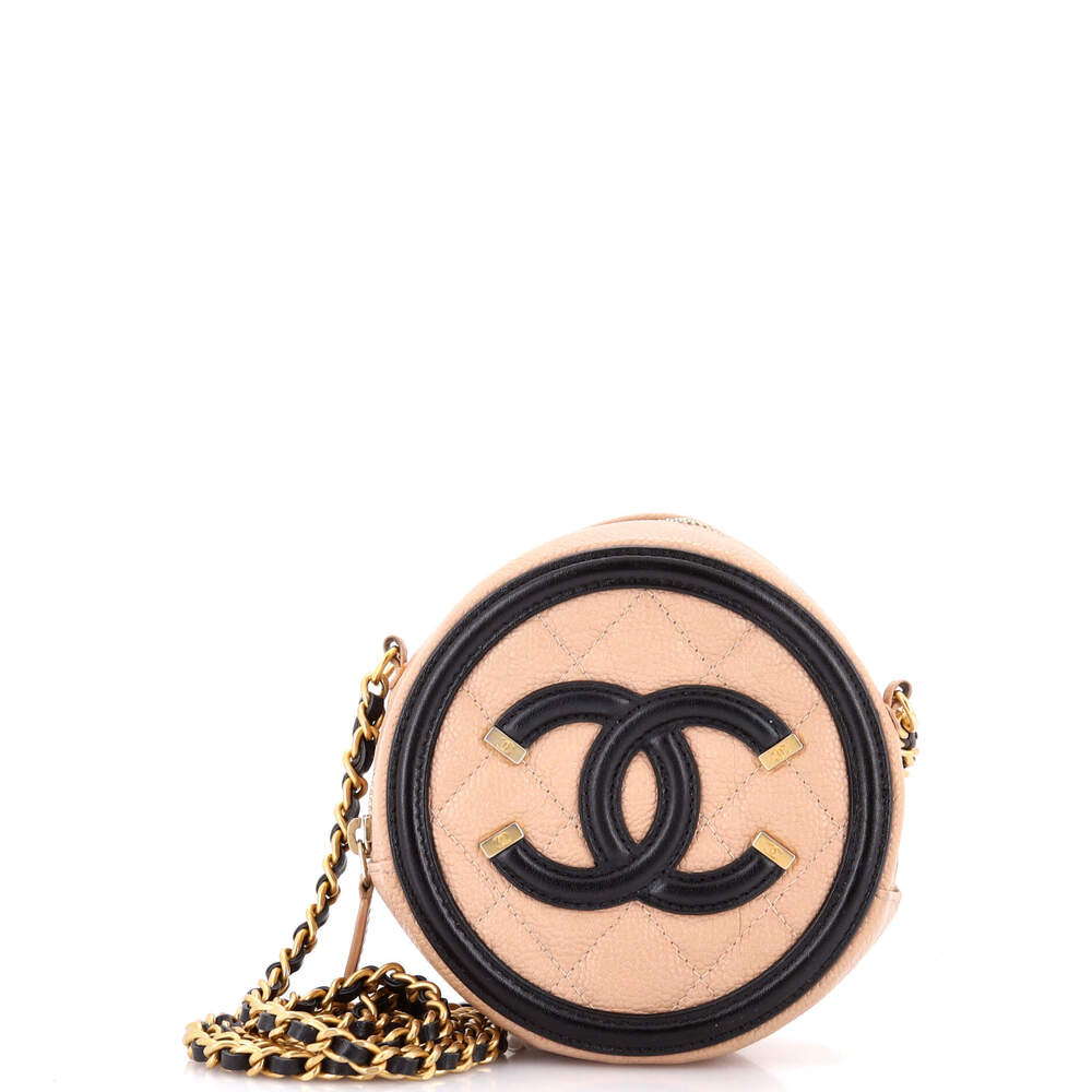 Chanel Filigree Round Clutch With Chain #244696C24B